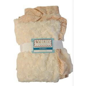 Waverly Ruffled Rosewater Glam Rosette Pink Fur baby blanket-NWT Excellent Blank